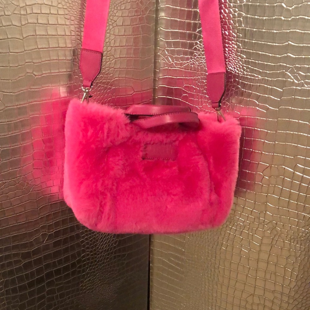 DKNY FUR FUX PINK PURSE